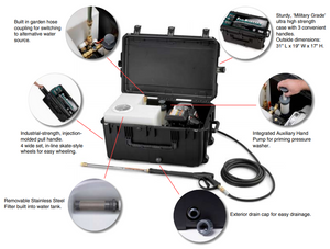 contents of EcoBlaster Portable Pressure Washing System